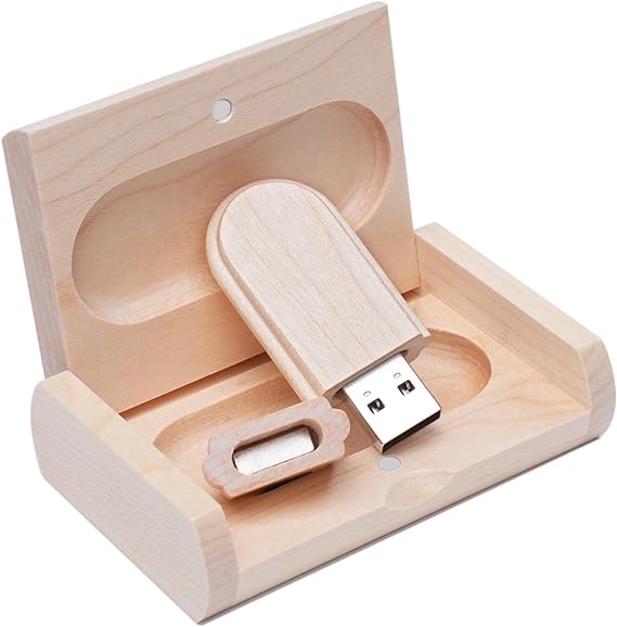 El mejor pendrive de madera con diseño liso